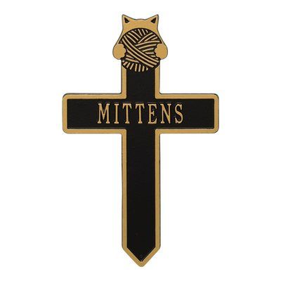 Kitten And Cross Pet Dedication Plaques